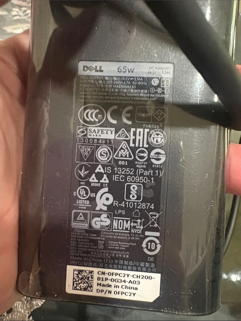 Dell AC Power Adapter Charger USB